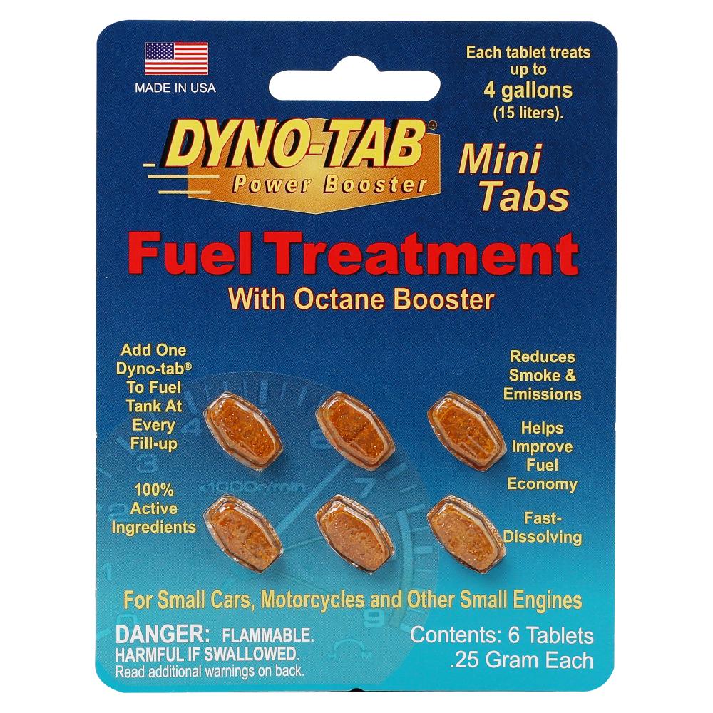 DYNO TAB Fuel Treatment – for BIKES & MOTORCYCLES, Boost Power, Reduce Knocking & Improve Acceleration, 6 Tablet Card, 1 Tablet Treats 15L – 45476